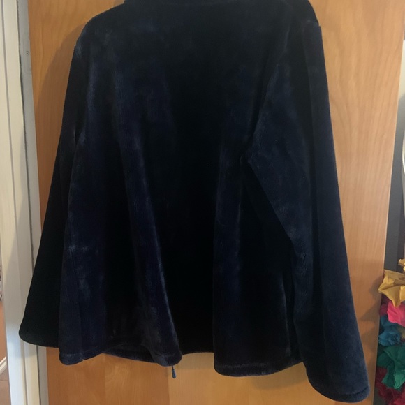 Velour Jacket. Like new! Navy blue! - Picture 2 of 3